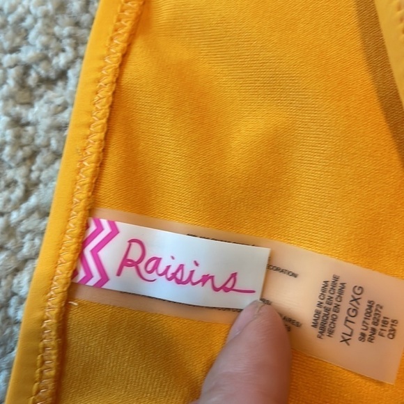Raisins XL yellow gold XL bikini bottom with side ties - Picture 4 of 8